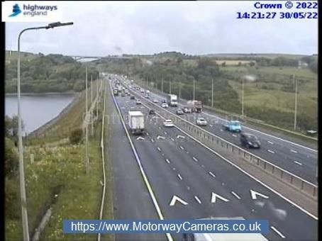 Bradford Telegraph and Argus: Traffic is now beginning to flow on the westbound carriageway of the M62, near junction 23 (Huddersfield). Picture: National Highways: Yorkshire