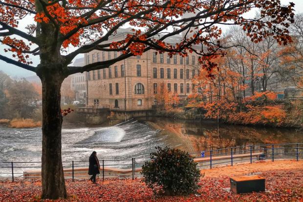 Bradford Telegraph and Argus: Photo by John Shackleton shows the iconic Salts Mill from Robert’s Park, Saltaire.
