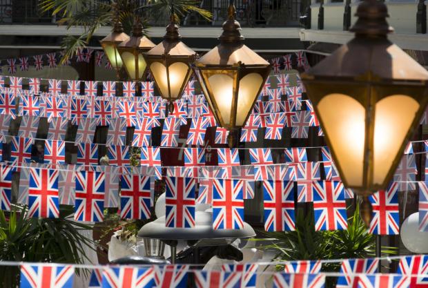 Bradford Telegraph and Argus: Bradford is turning red, white and blue as trimmings go up ahead of the Jubilee weekend