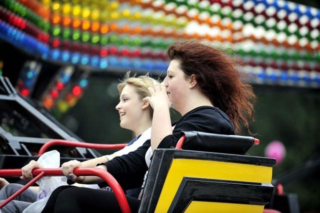 Youngsters enjoy themselves on a ride at the 2010 Bingley Show