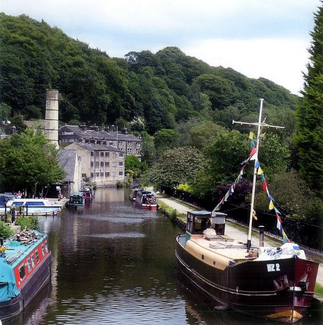 The canal at Hebden Bridge, taken by A W Pickles, of Heather Court, Bingley