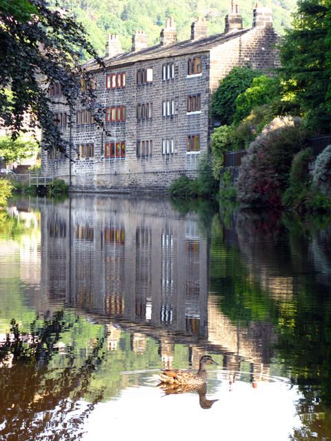 The canal at Hebden Bridge,  taken by Ray Graham, of Bobbin Mill Court, Steeton