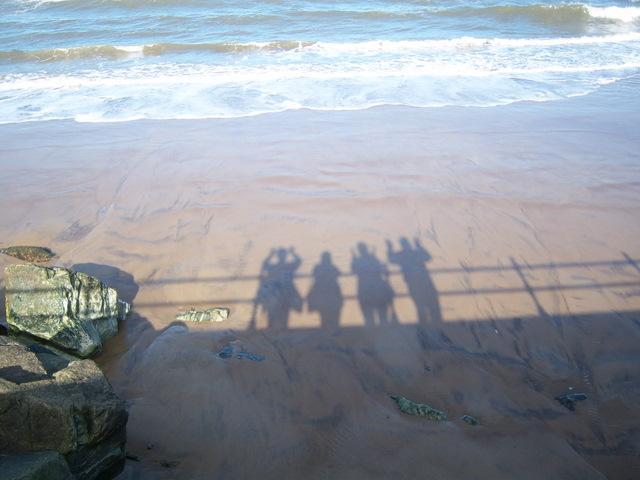 Shadows in the sand at Whitby, taken by Shirley Potter, of Thornton Court, Bradford