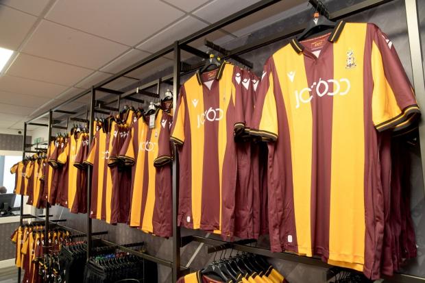 Bradford Telegraph and Argus: The new Bradford City home shirt has gone on sale in the club's new store 