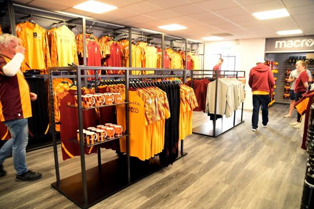 Bradford Telegraph and Argus: A look at the inside of the new club store which is selling other City items including training wear 