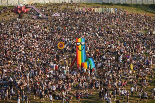 Bradford Telegraph and Argus: Glastonbury attendees enjoyed warm weather on the first day of the event (PA)