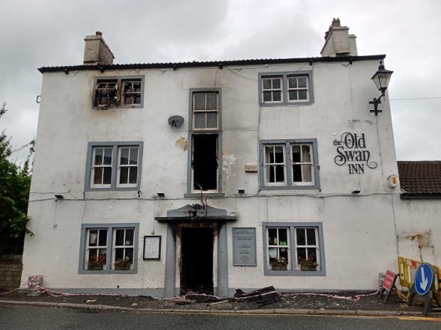 Bradford Telegraph and Argus: The badly damaged pub afterwards