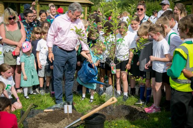 Bradford Telegraph and Argus: Alan Titchmarsh officially opened the new community garden at Ashlands Primary School on June 15