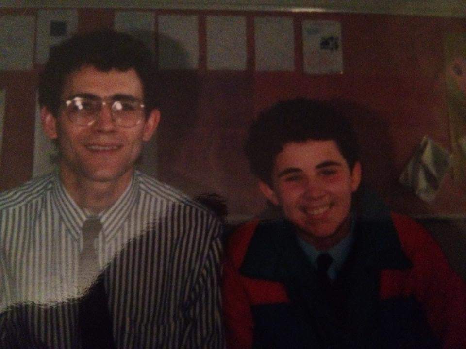 Bradford Telegraph and Argus: Me and Mr Richardson. Approx 1987. My Kettlethorpe High School leaving day.
