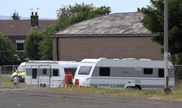 Bradford Telegraph and Argus: The current encampment on the Richard Dunn Sports Centre site.