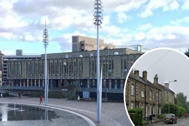 Man appeared at Bradford & Keighley Magistrates' Court charged with driving above limit for cocaine on Broadstone Way, Bradford, inset. Picture: Google Maps/Street View
