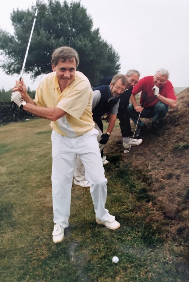 Bradford Telegraph and Argus: Harry having a golf lesson in 1991
