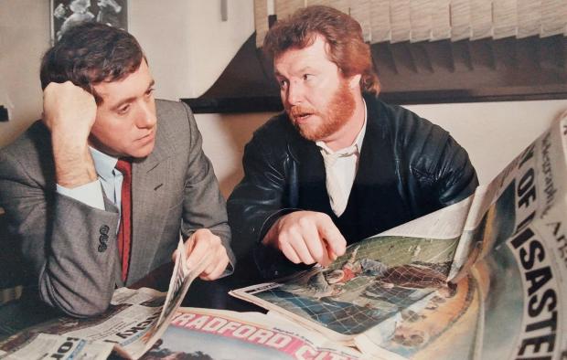 Bradford Telegraph and Argus: With producer Mike Murray looking through T&A sports pages in 1988
