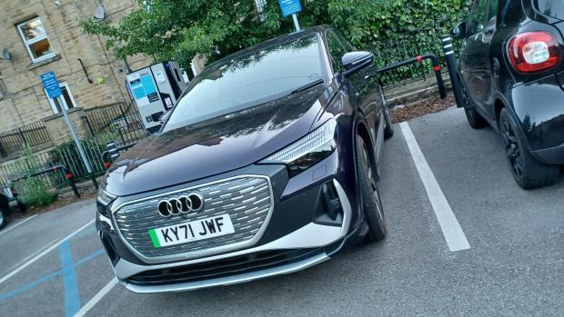 Bradford Telegraph and Argus: Charging the e-tron, which seemed a quick and smooth process 