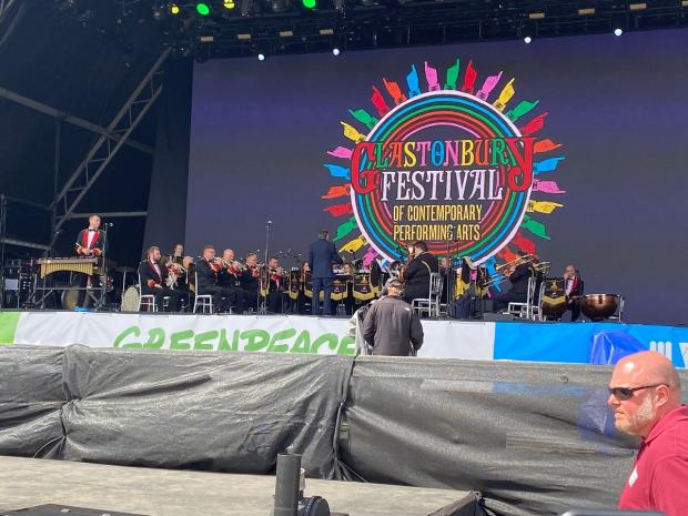 Bradford Telegraph and Argus: The Black Dyke Band wowed the crowd at the Pyramid Stage at Glastonbury 