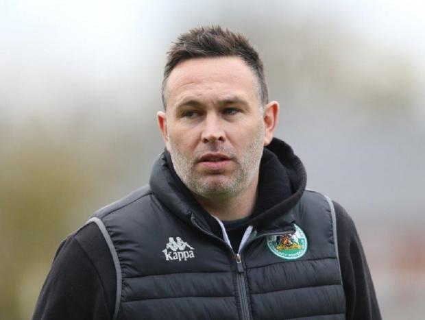 Bradford Telegraph and Argus: Avenue boss Mark Bower tends to insist that avoiding relegation is always Avenue's priority. Picture: Gordon Clayton.