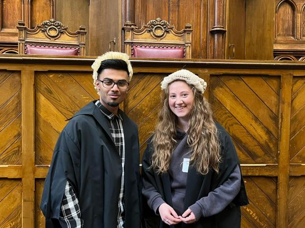 Bradford Telegraph and Argus: Amaan Ishfaq and Sian Phillips, from Beckfoot School in Bingley, who both took part in the SPRUCE course