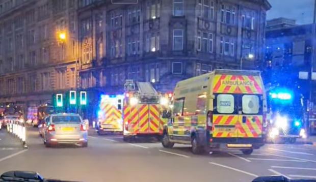 Bradford Telegraph and Argus: Emergency response when the fire broke out. Picture: Maria Bhatti/Facebook