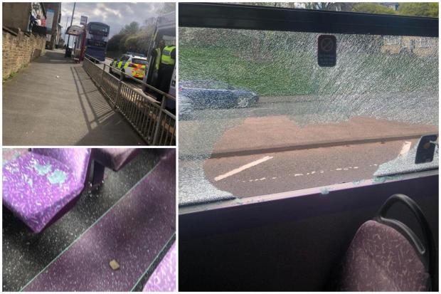Bradford Telegraph and Argus: Damage to buses over the Easter weekend