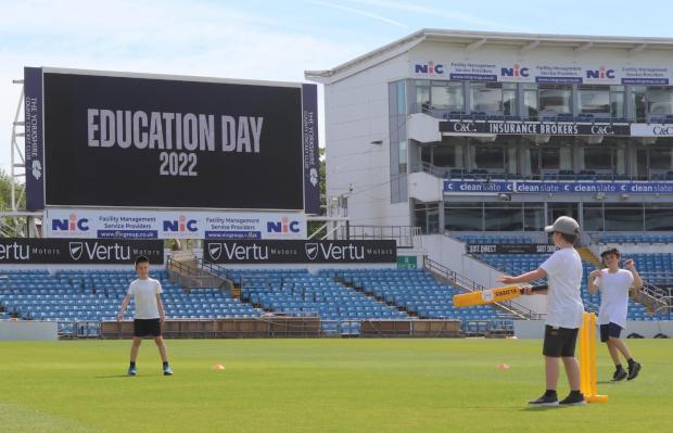 Bradford Telegraph and Argus: Youngsters enjoy cricket on an education day at Headingley