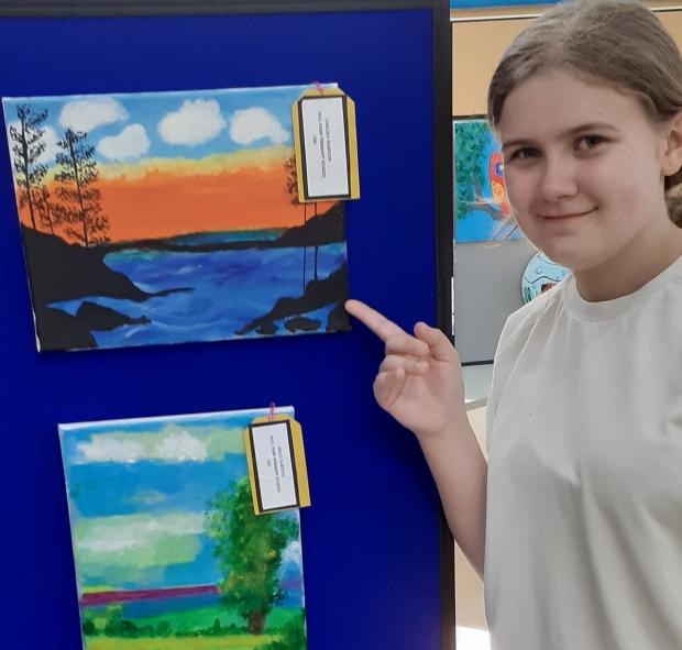 Bradford Telegraph and Argus: Chelsea Rawson with her sunset landscape 