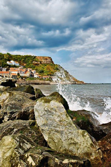 Runswick Bay, North Yorkshire, at high tide, by Phil Gadsby, of Burley, Leeds