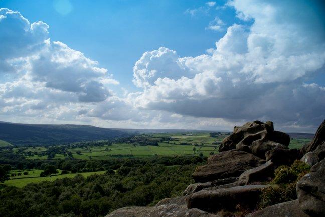 A view of Nidderdale from Brimham Rocks, taken by Simon Fenwick, of Bewick Drive, Eldwick, Bingley.