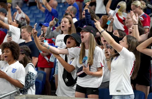 Bradford Telegraph and Argus: England fans during the UEFA Women’s Euro 2022. Gareth Fuller/PA Wire
