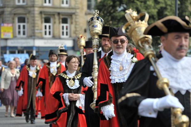 Bradford Telegraph and Argus: Mayors from across the county converged on Keighley for the celebrations