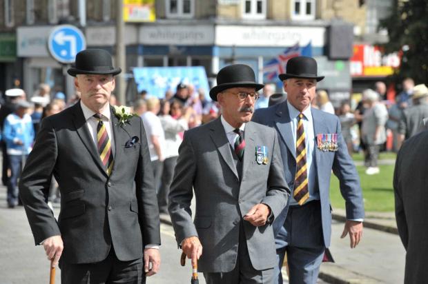 Bradford Telegraph and Argus: Three gents dressed up for the occasion