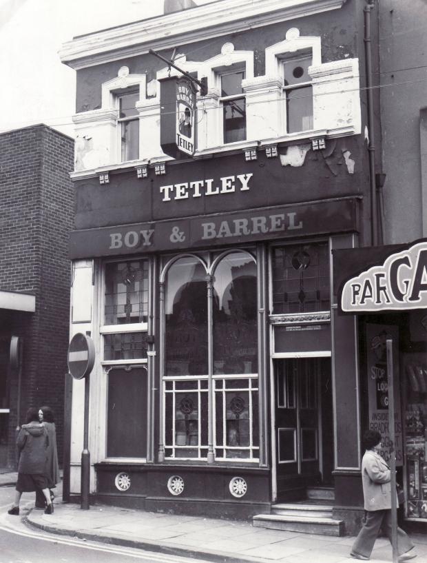 Bradford Telegraph and Argus: The Boy and Barrel pictured in 1975