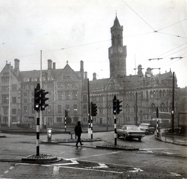 Bradford Telegraph and Argus: Bradford Town Hall pictured in 1969