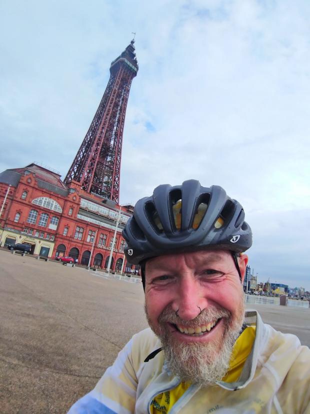 Bradford Telegraph and Argus: Mark when he was cycling in Blackpool