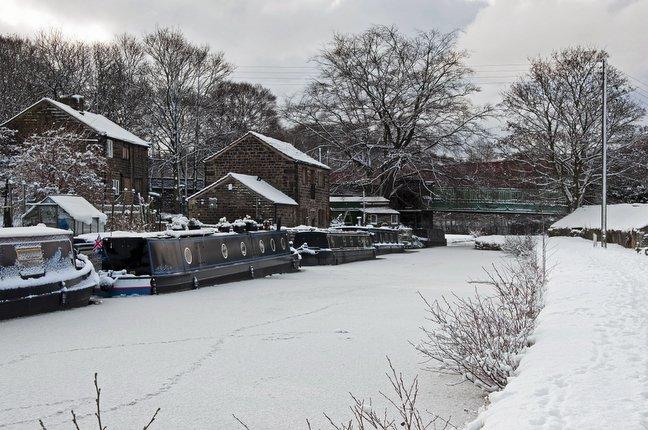 Frozen canal at Apperley Bridge, by Amanda Mann, of Greengates, Bradford