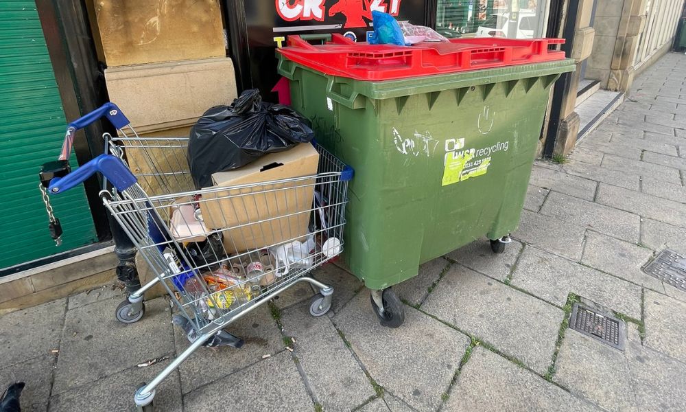 Council asks B&M to remove messy trolley from Bradford street