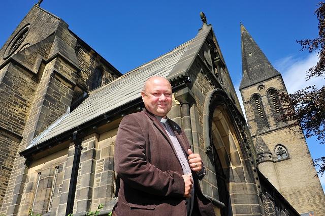 The Reverend Andrew Greiff at St James’s Church in Thornton