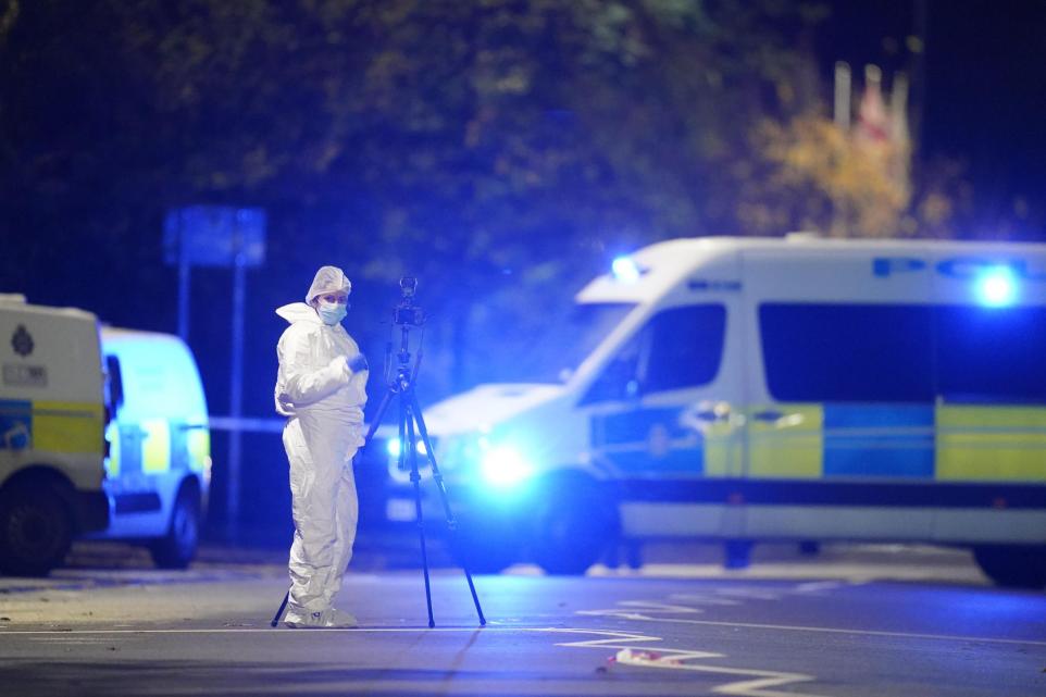 Bradford Telegraph and Argus: Forensics at the scene where Alfie Lewis died on November 7 last