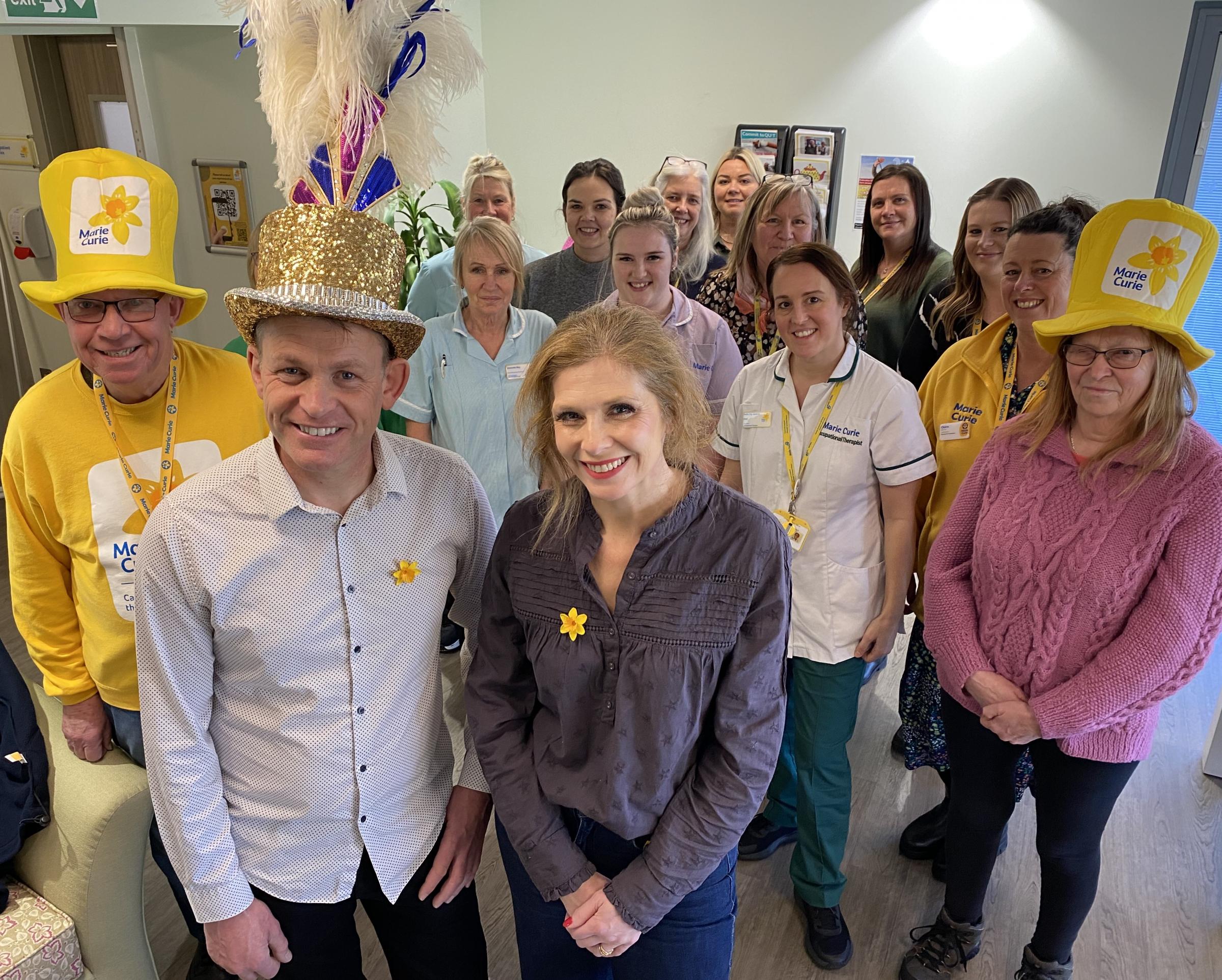 Alhambra panto stars put smiles on faces in hospice visit | Bradford Telegraph and Argus - Vimarsana News