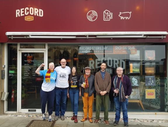 Bradford Telegraph and Argus: The event was one of the Record Cafe's Sporting Lunchtime Lectures Bradford Telegraph and Argus: The event was one of the Record Cafe's Sporting Lunchtime Lectures