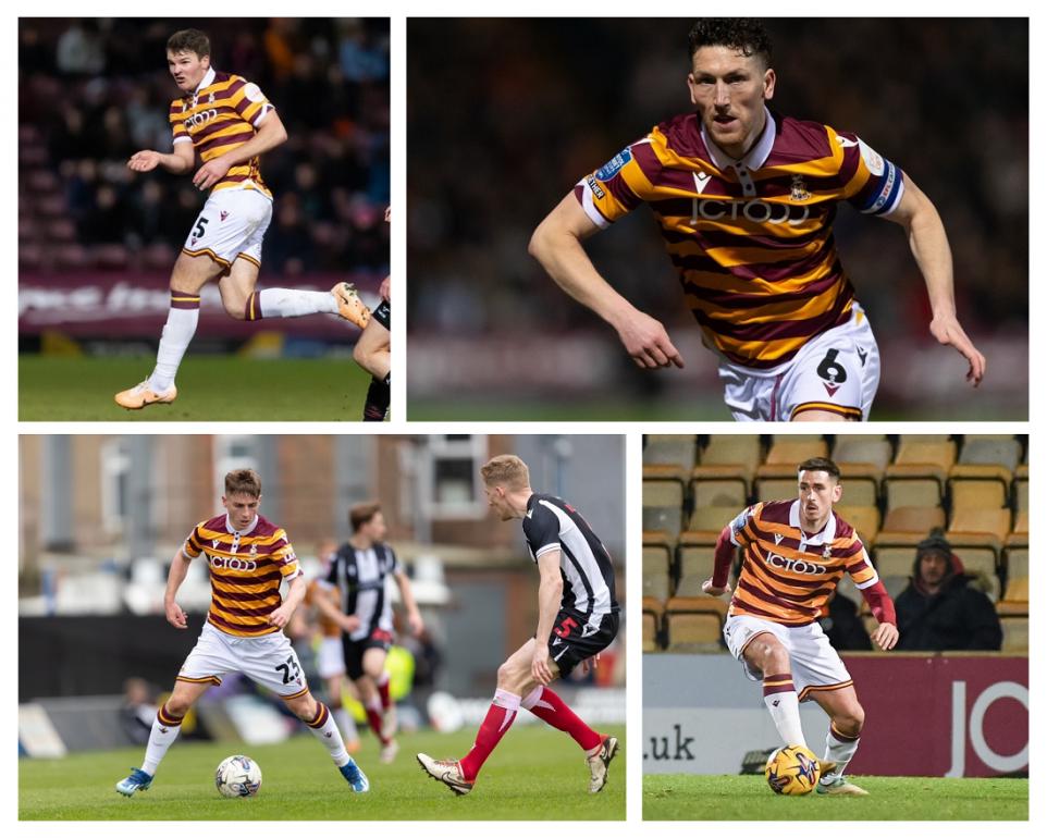 Bradford Telegraph and Argus: Out-of-contract City players, clockwise from top left: Matty Platt, Richie Smallwood, Jamie Walker