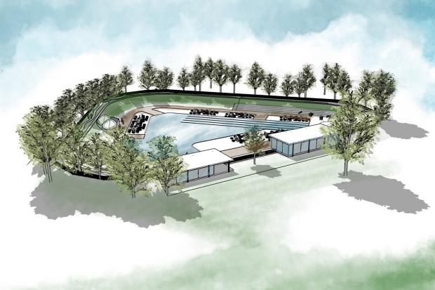 An artist's impression of the planned outdoor pool