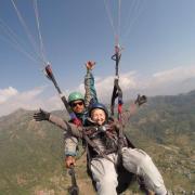 Terry King paragliding in Nepal