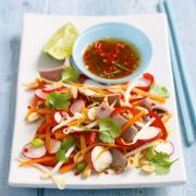 Chillis grown in Liverpool spice up this oriental beef salad