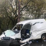The scene of the accident on Bingley Road near Hawksworth