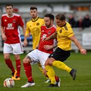 Pat McGuire in action for Thackley last season. He is hoping to cut back on his playing role as this year wears on Picture: Andy Garbutt