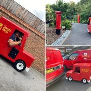 Alton Tyrell has turned a mobility scooter into a mini Postman Pat van and is now raising funds for charity