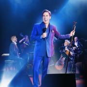 Rob Brydon: Playing with his band in 2021 at York Barbican