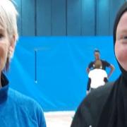 Nalette Tucker (right) with esteemed tennis coach Judy Murray. Picture: LTA.