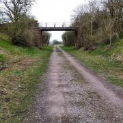 The  track bed of the former Skipton to Colne railway, Elslack