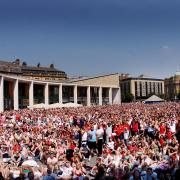 There won't be any scenes like this from the 2006 World Cup in City Park this summer for Euro 2020